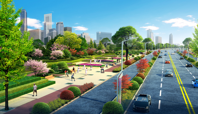 岷東新區富牛大道及中部組團道路景觀80萬平方米景觀面積Mindong New Area Funiu Avenue& Road Landscape.jpg